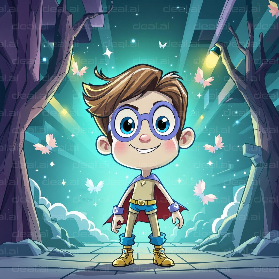 Young Superhero Ready for Adventure