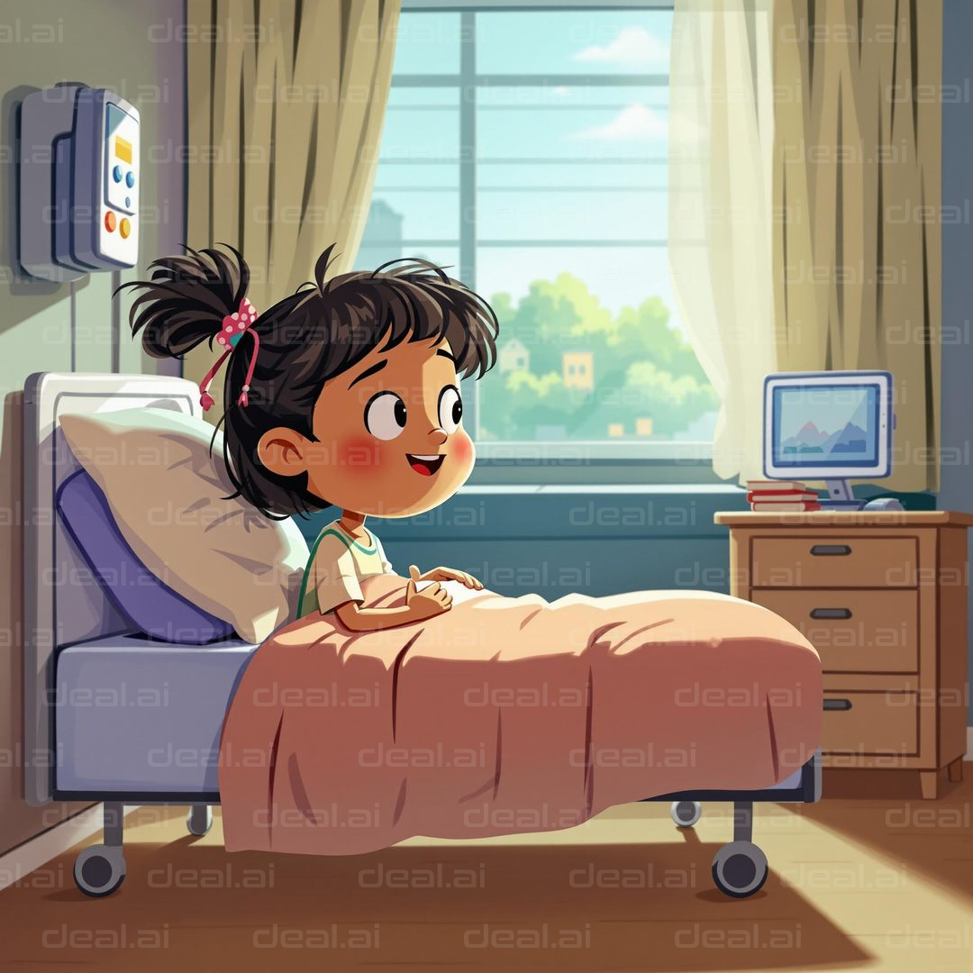 "Joyful Morning in Hospital Room"