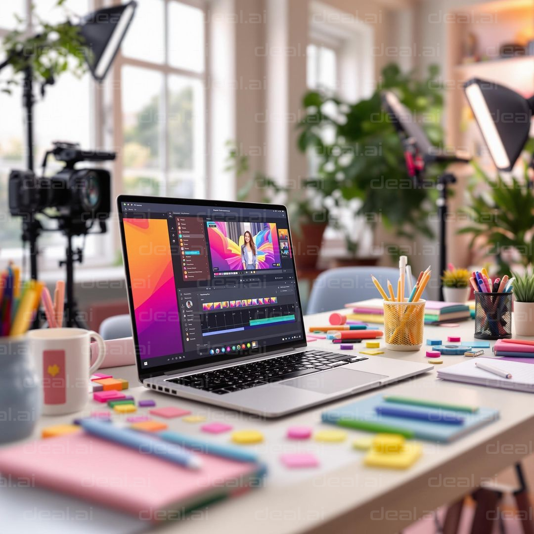 Creative Video Editing Workspace