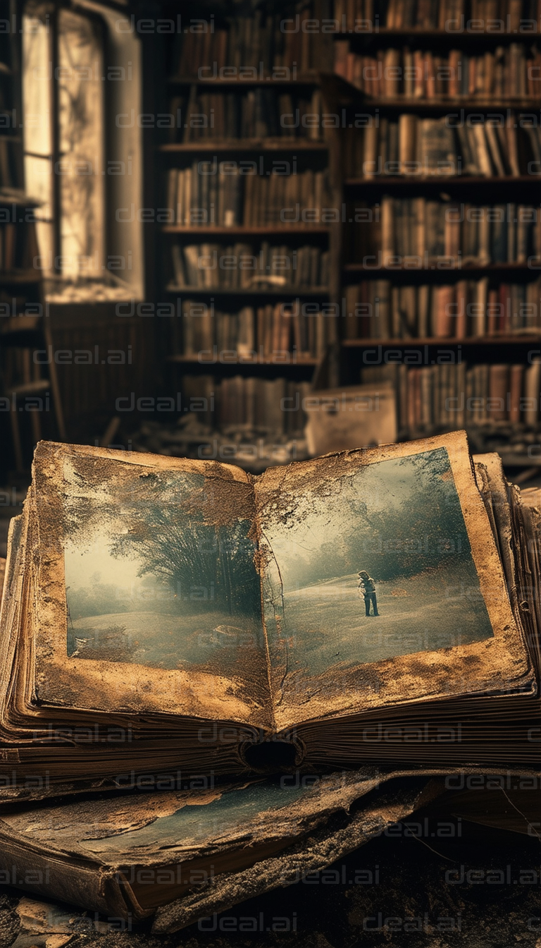 "Ancient Memories in Dusty Library"