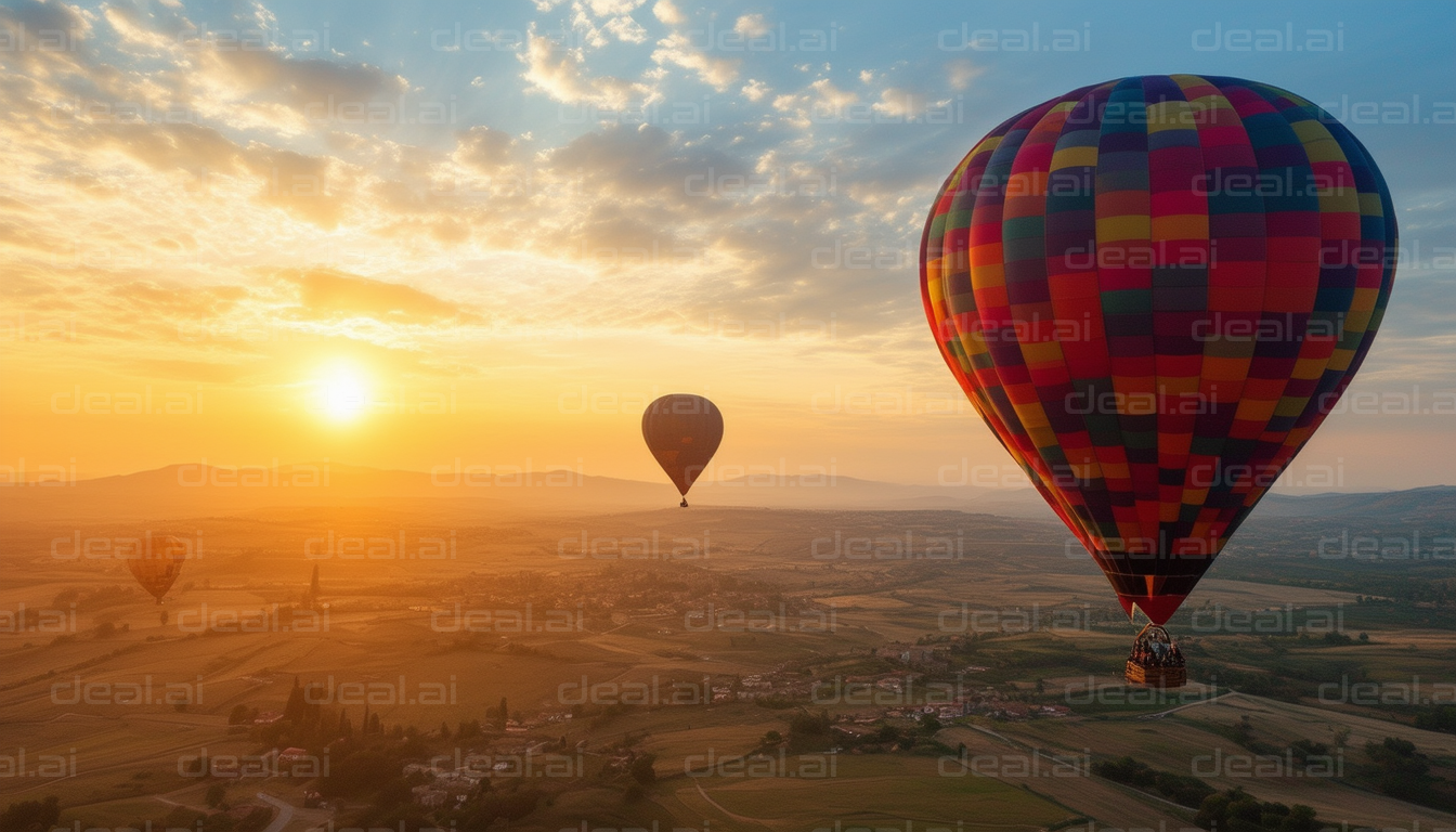 "Hot Air Balloons at Sunrise"