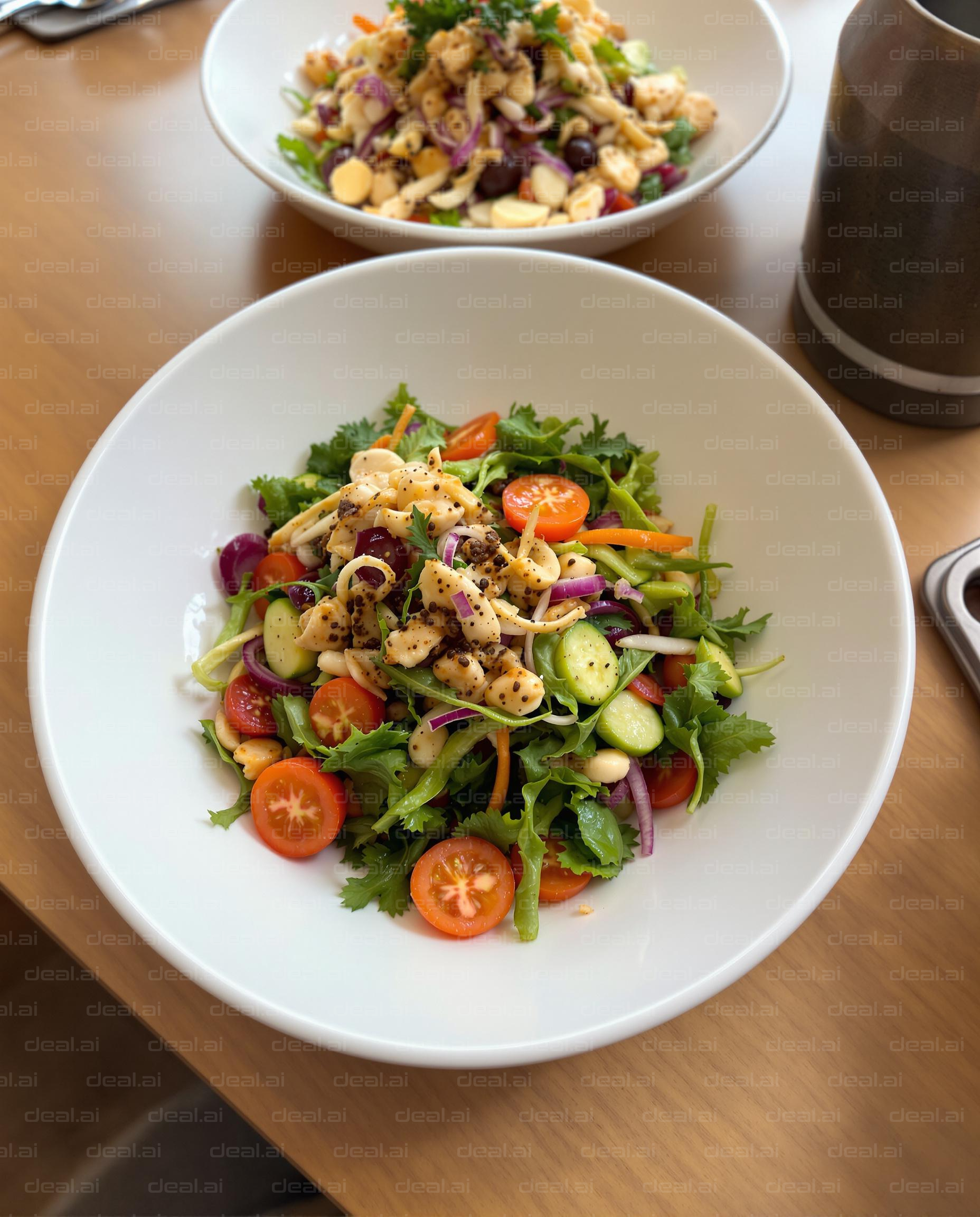 Fresh Veggie Salad Bowls
