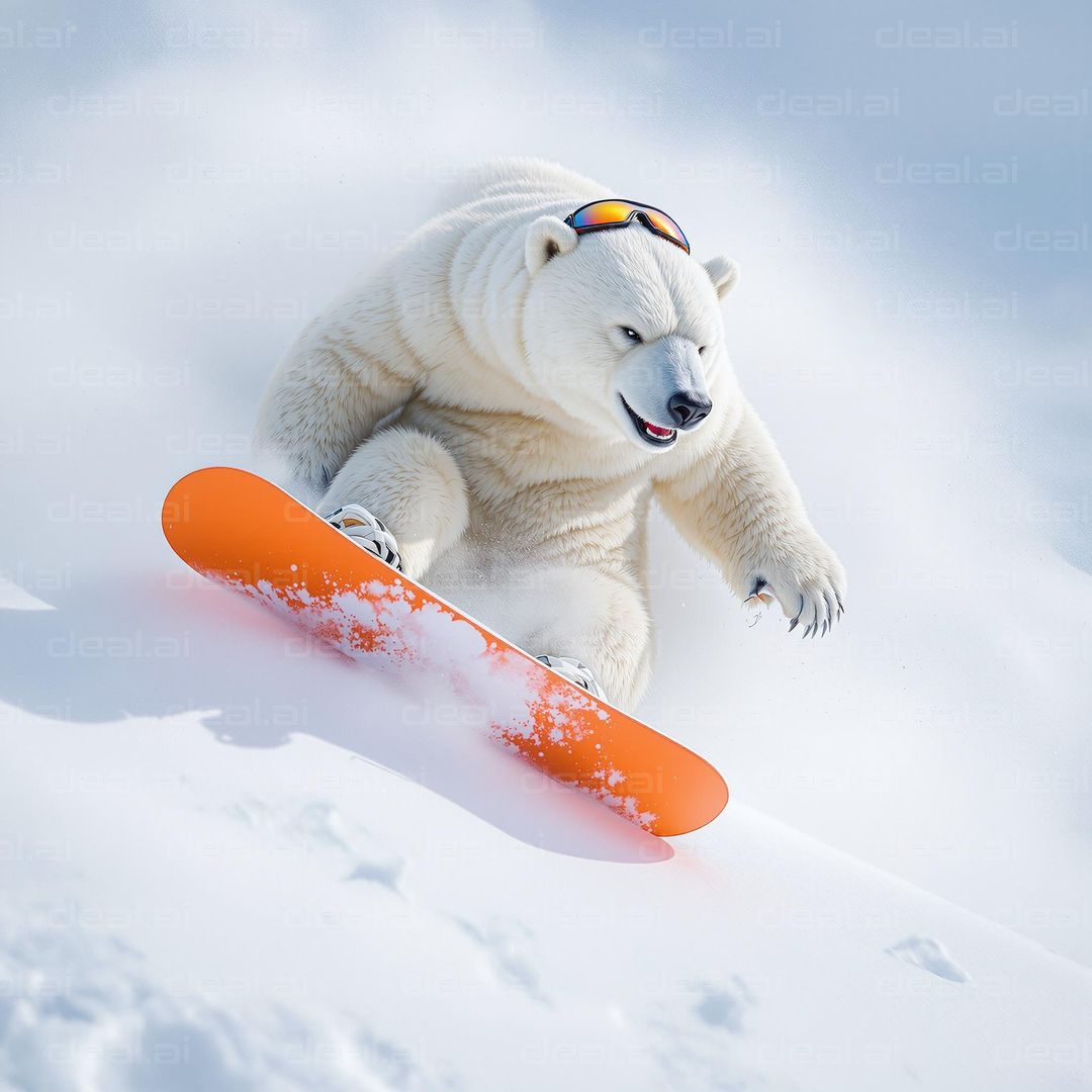 Polar Bear Snowboarding Adventure