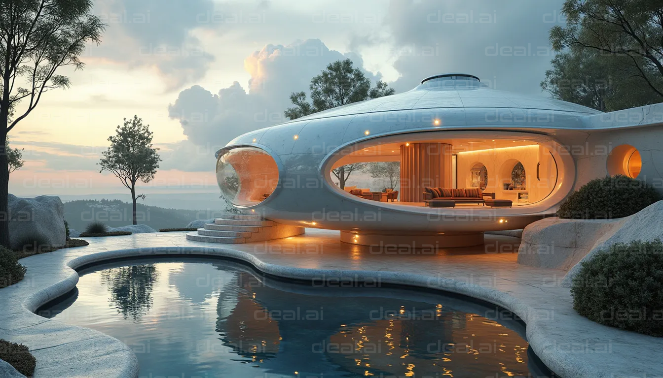 Futuristic Lakeside Retreat