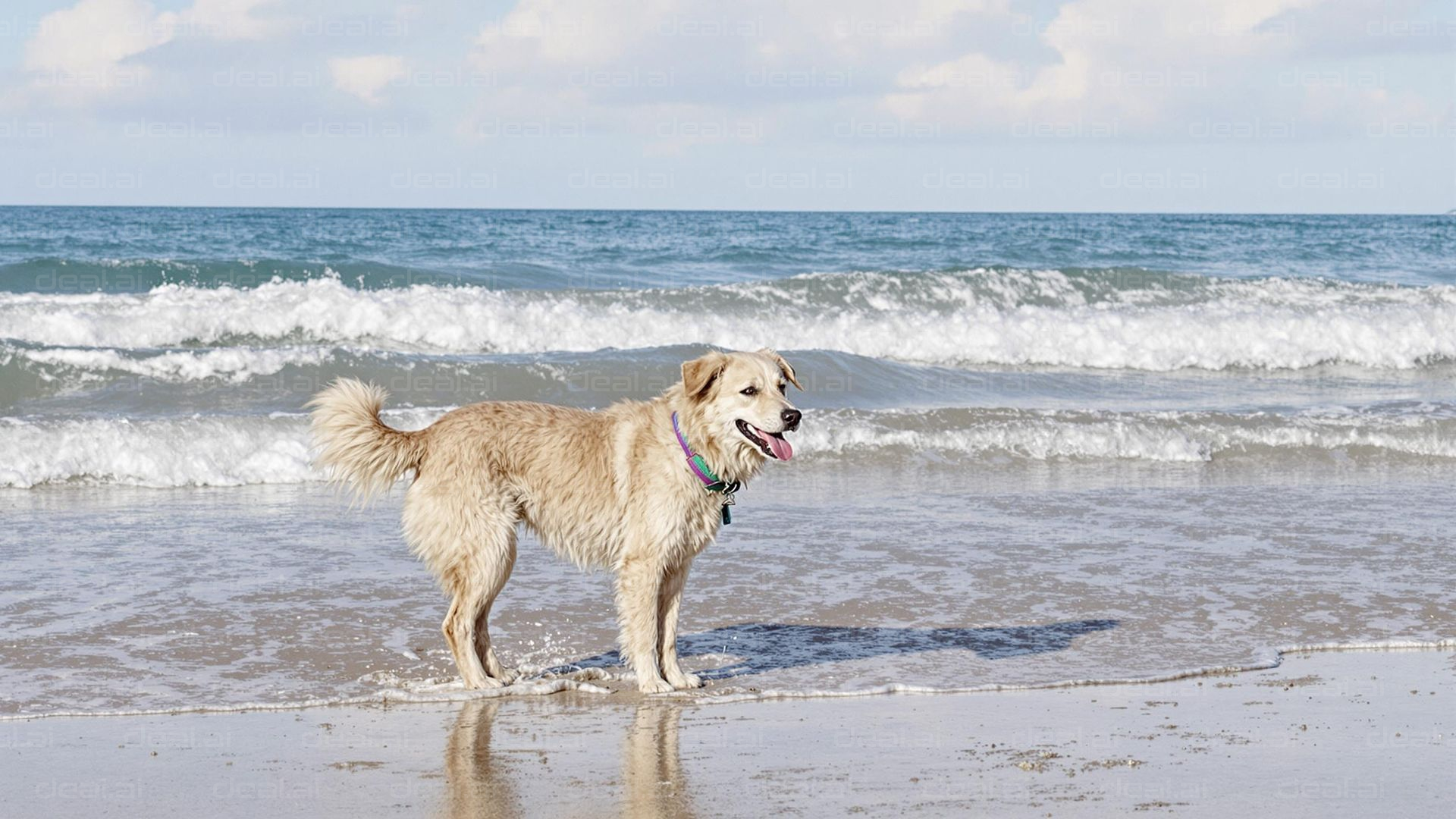 Golden Retriever at the Beach