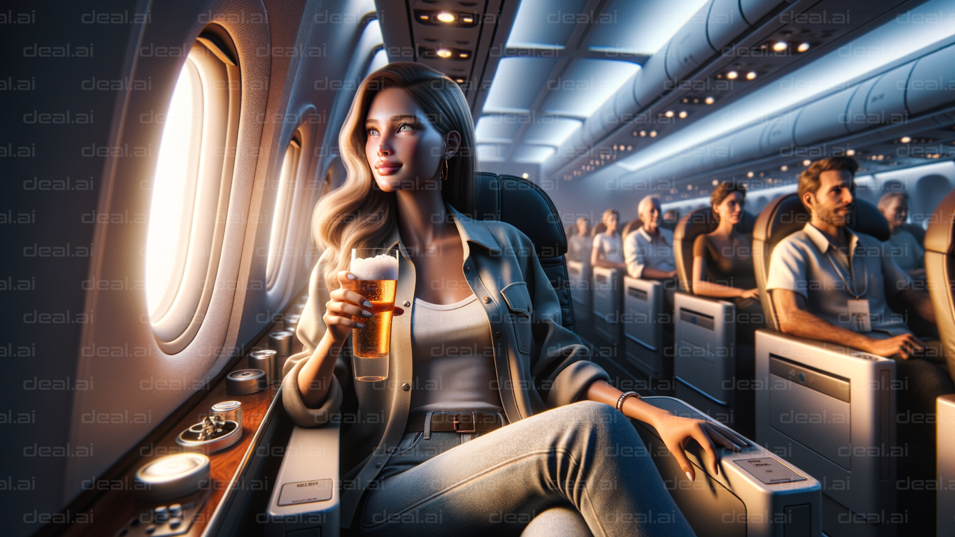 Relaxing in Luxury During Flight