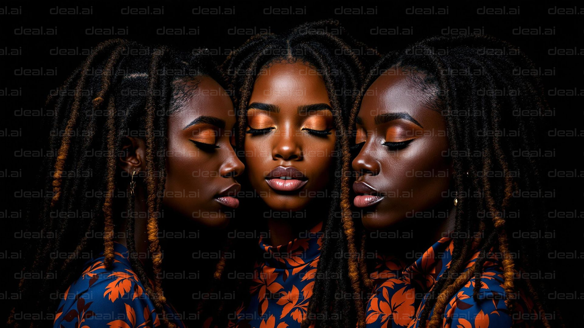 Unified Trio with Orange Glow