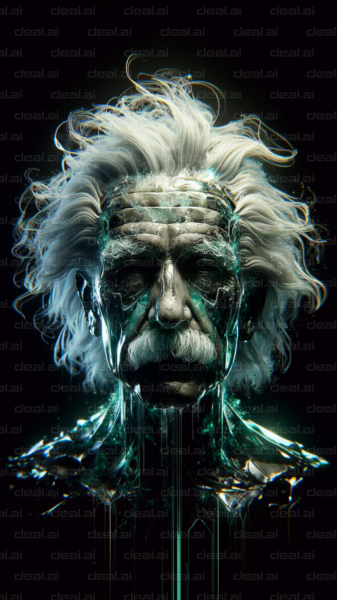 "Futuristic Einstein Portrait"
