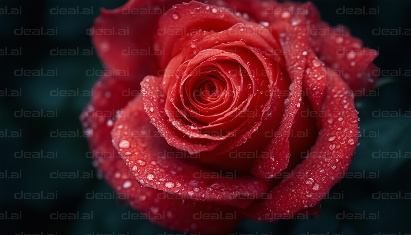 Dew-Kissed Red Rose