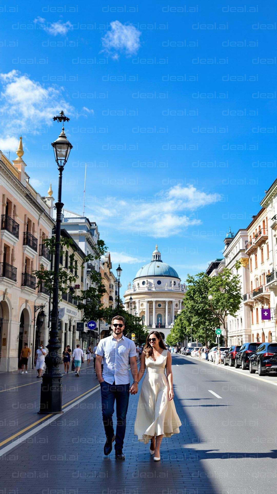 Strolling Down a Beautiful Street