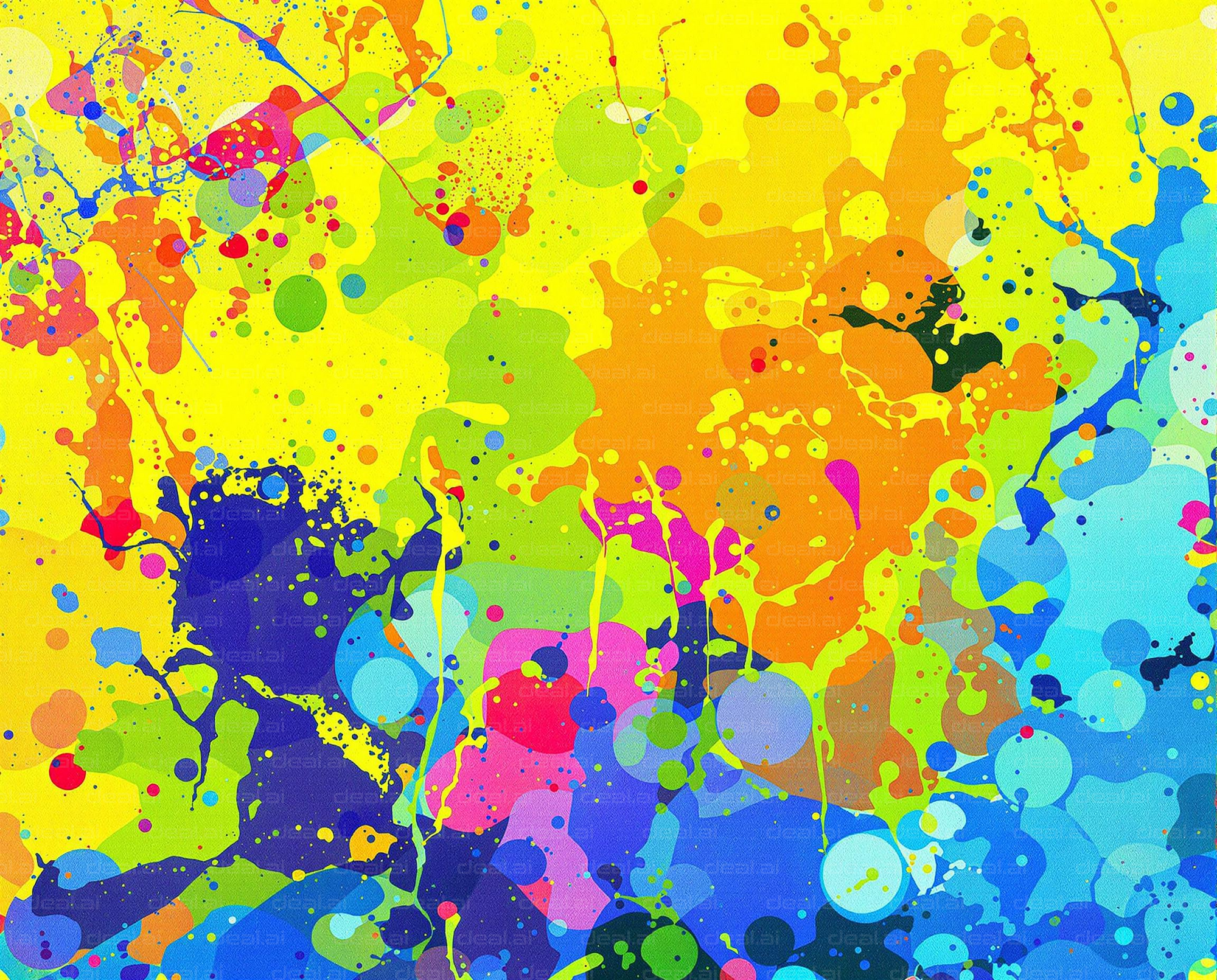 Vibrant Abstract Splatter Art