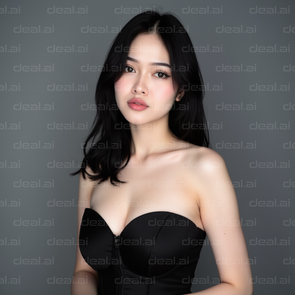 Elegant Portrait in Black Dress