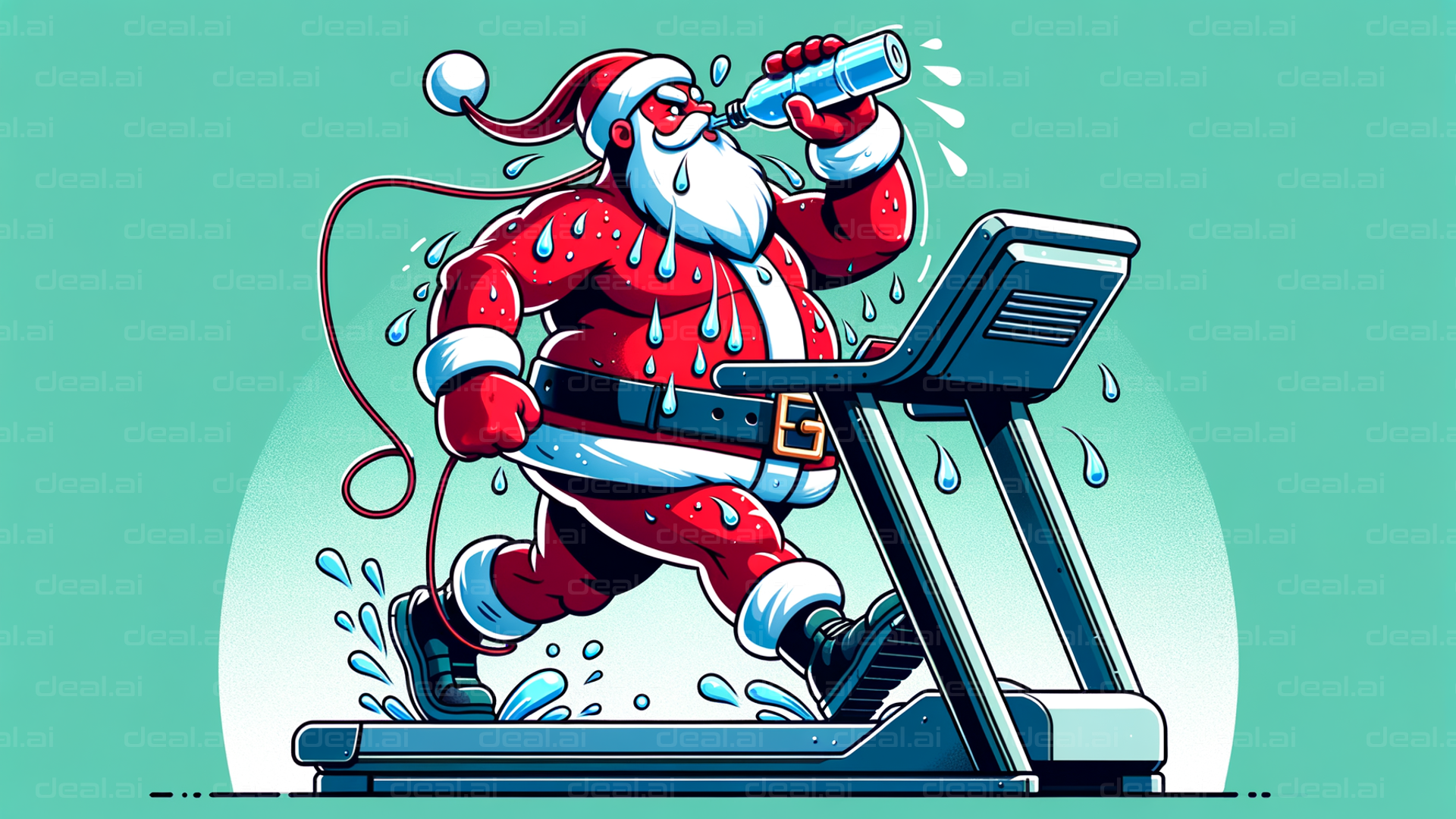 Santa on a Treadmill Workout