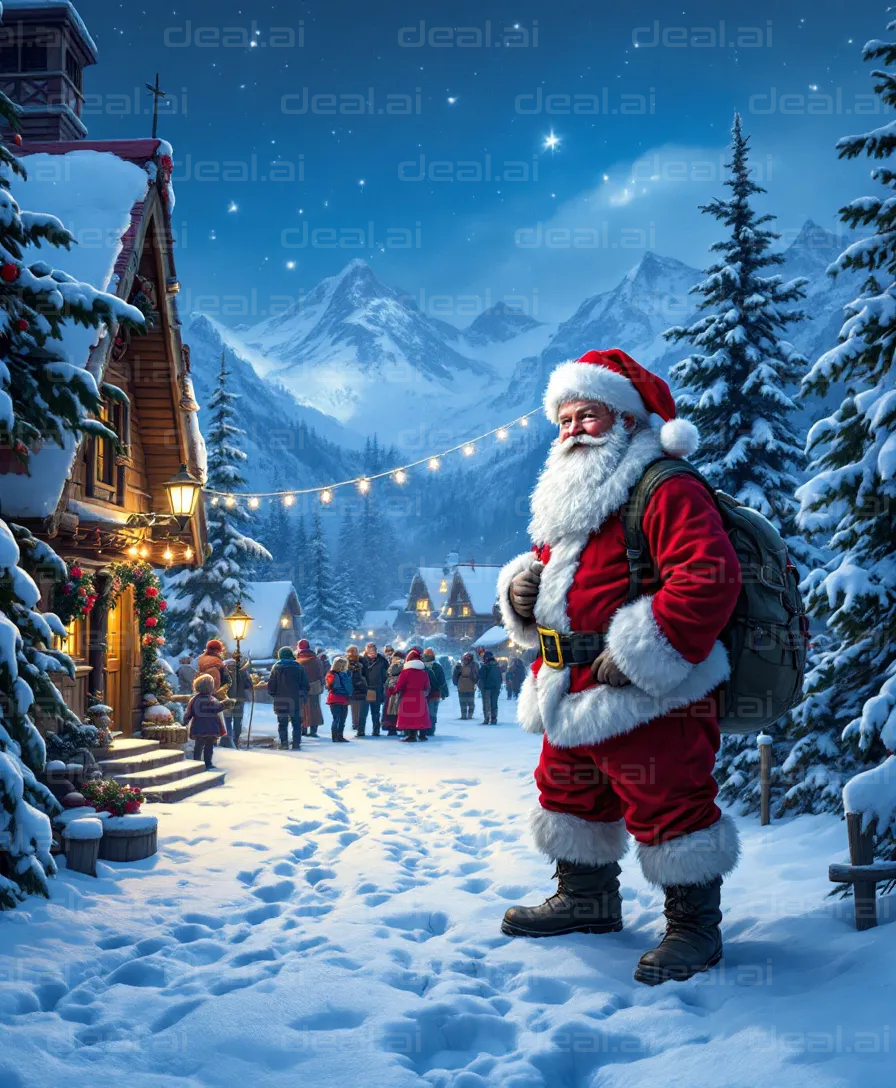 Santa's Winter Wonderland Scene