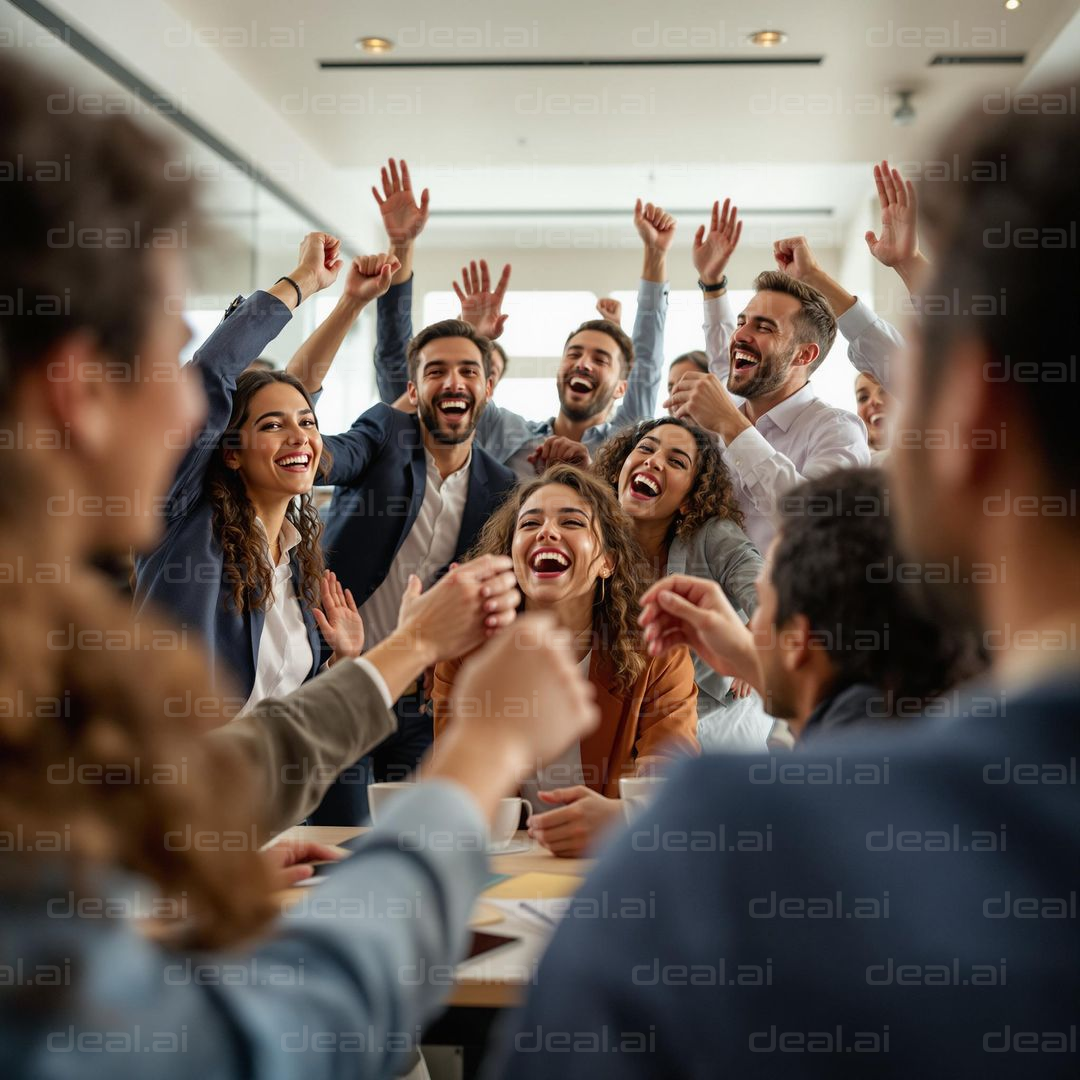 Joyful Team Celebration