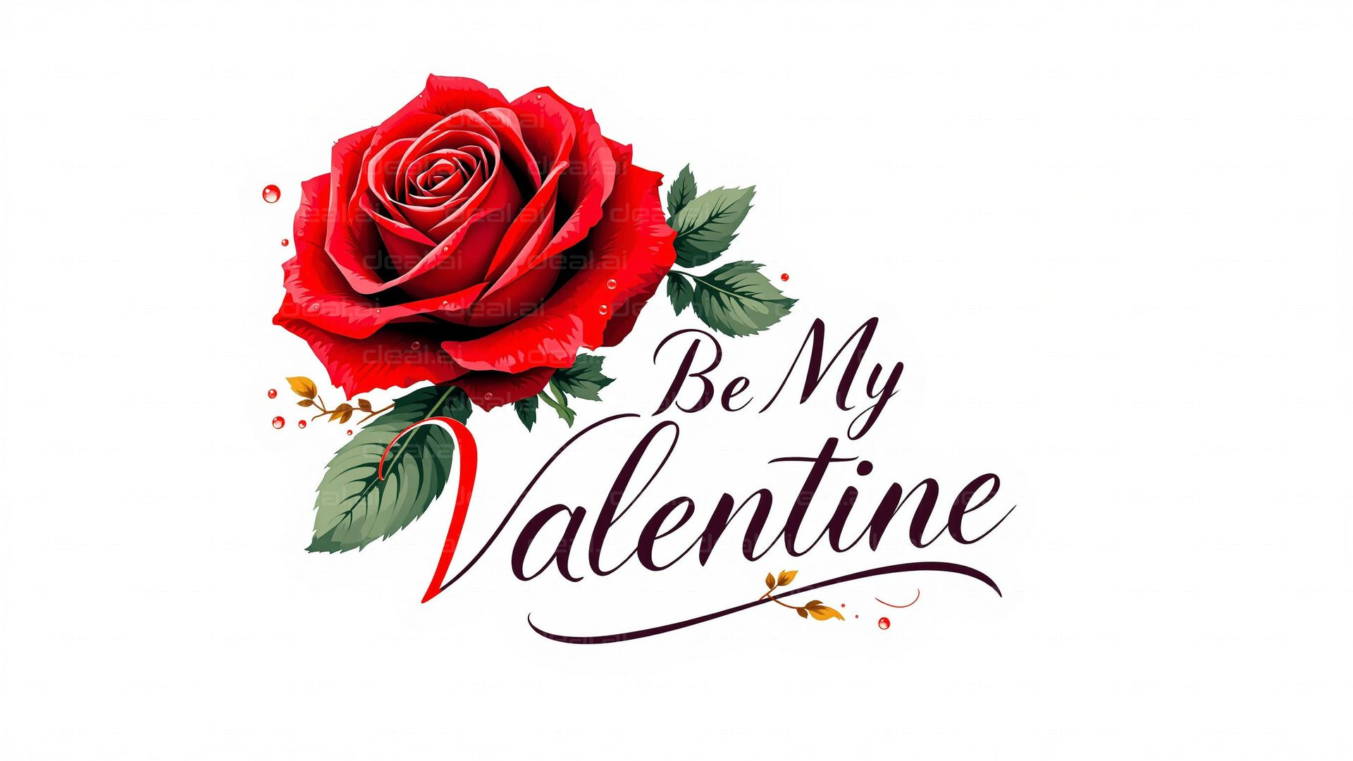 "Be My Valentine Rose Art"