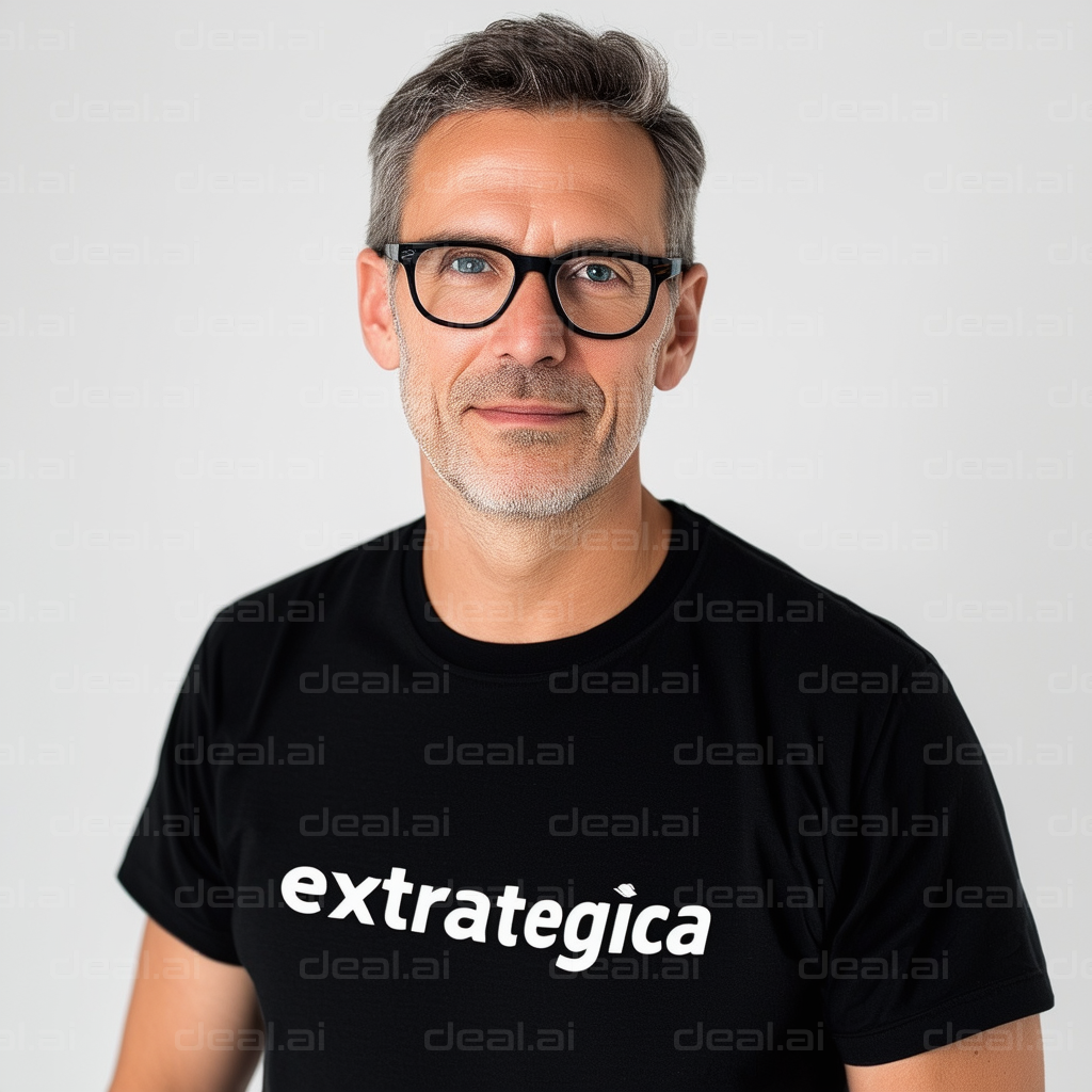 Man Wearing "Extrategica" T-Shirt