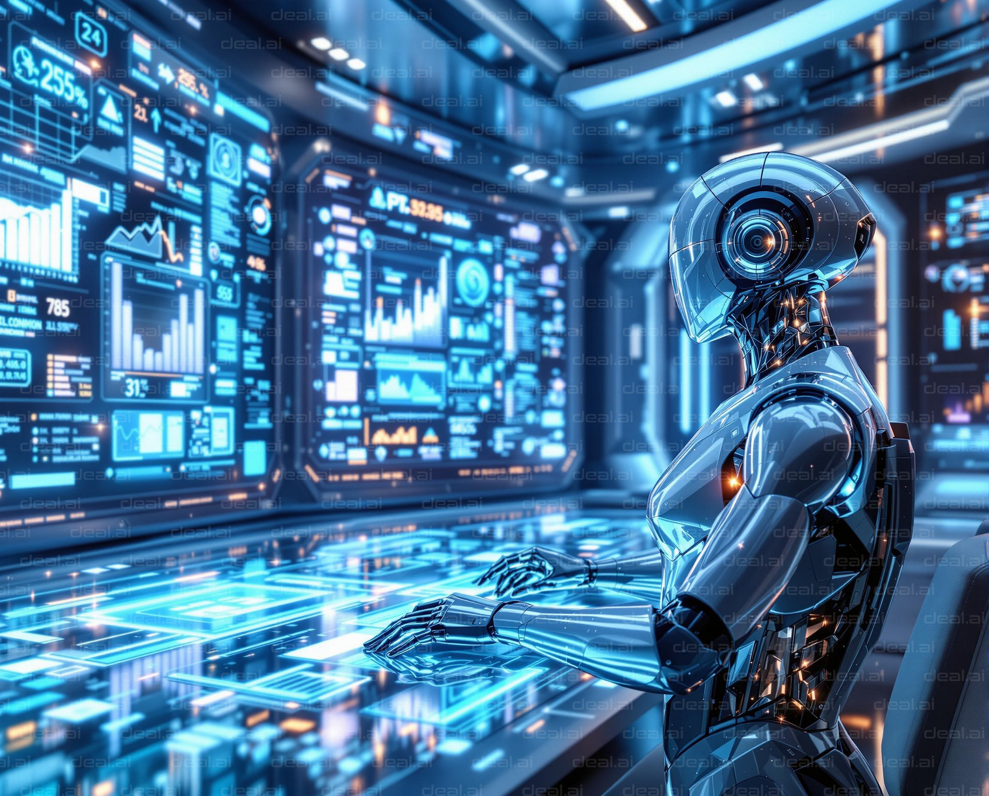 "Futuristic AI Command Center"