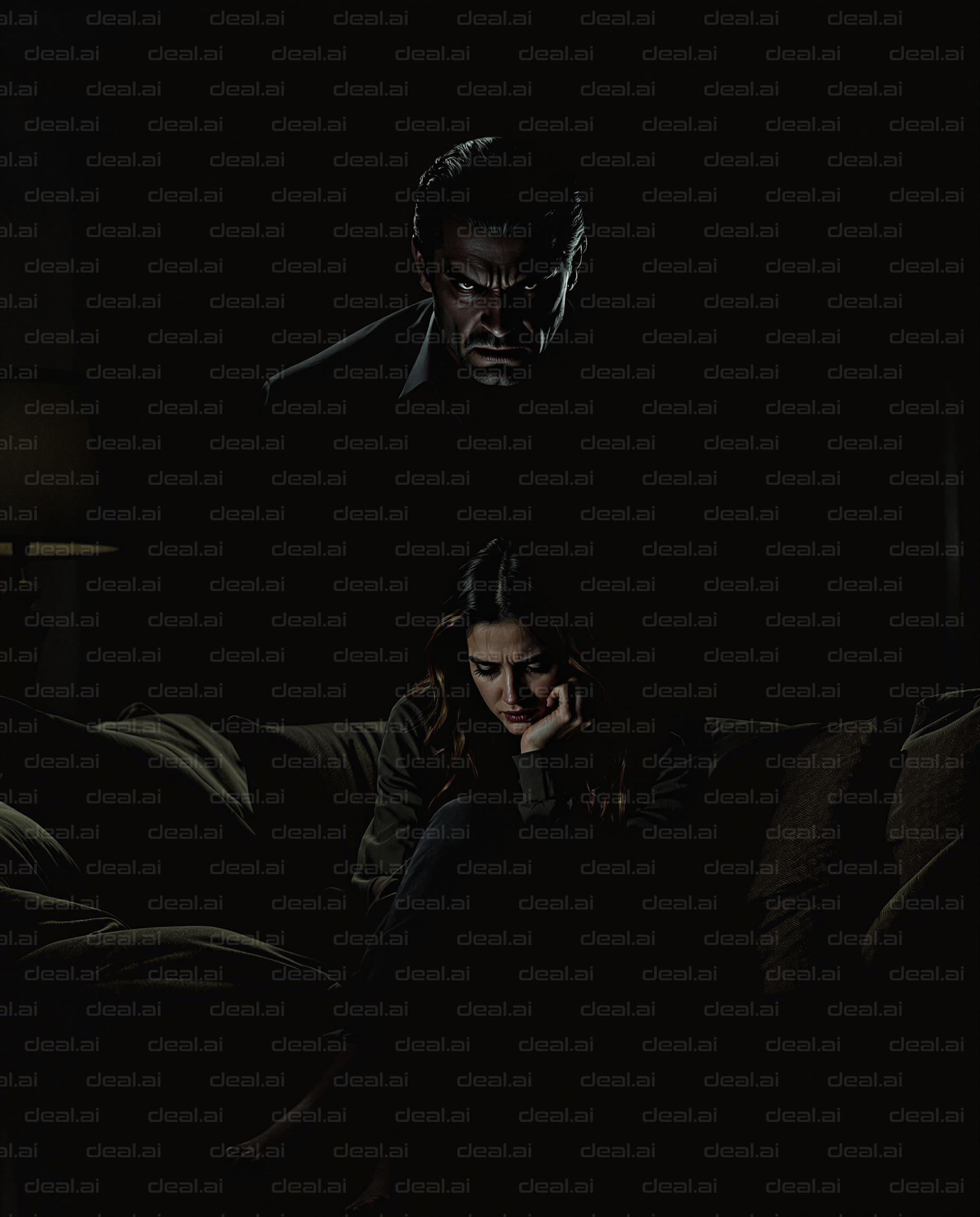 "Shadowy Presence in the Dark Room"