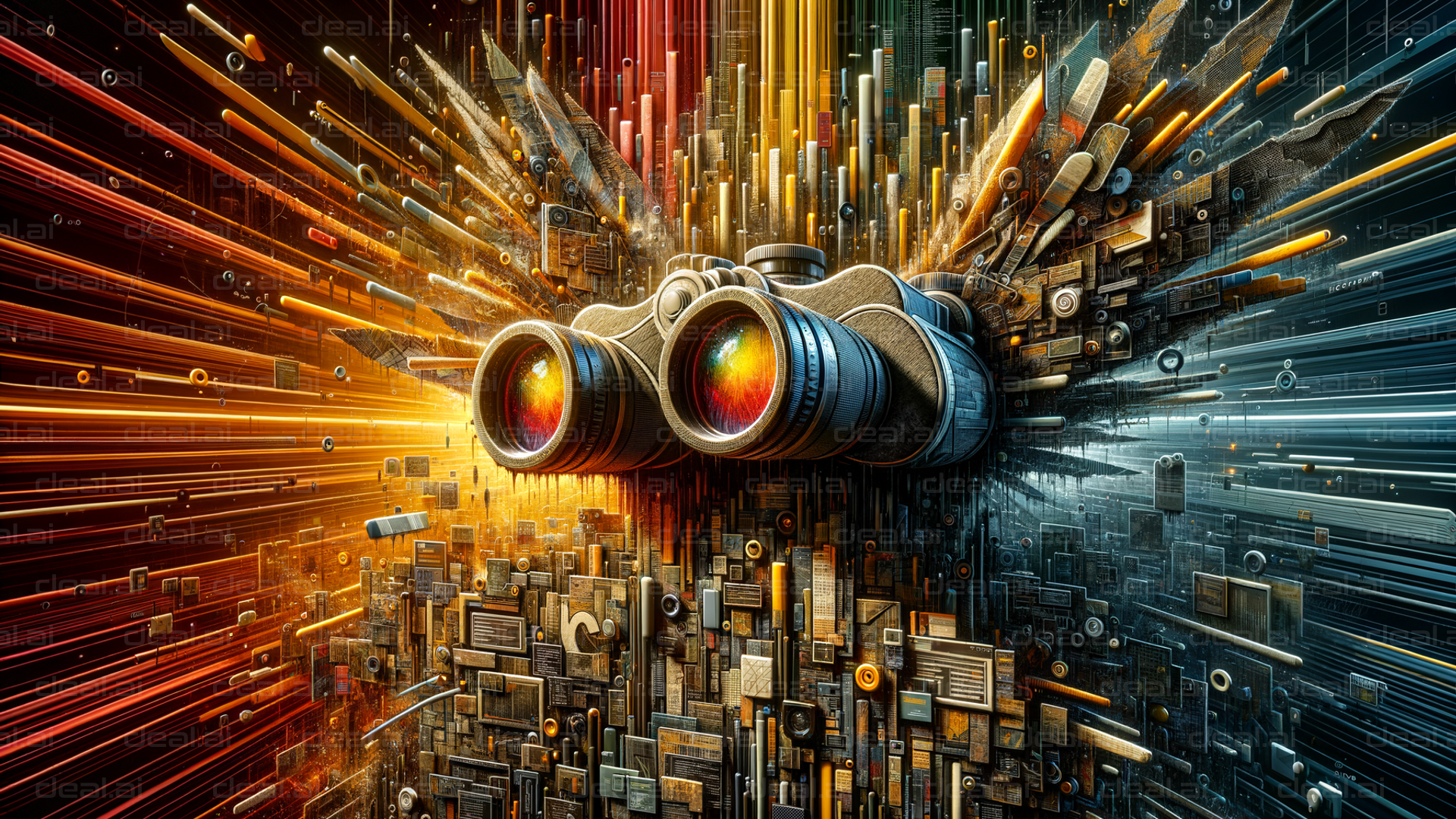 "Futuristic Surveillance Binoculars"