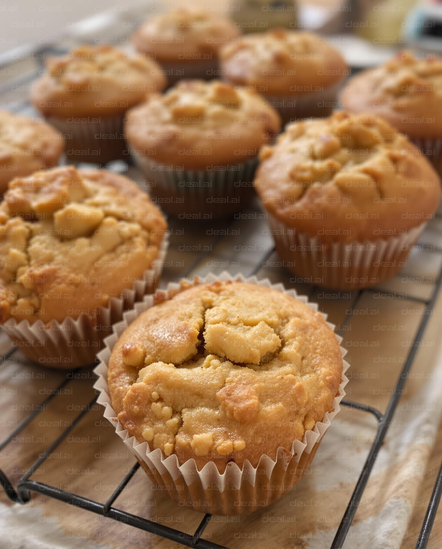Freshly Baked Muffins on Display