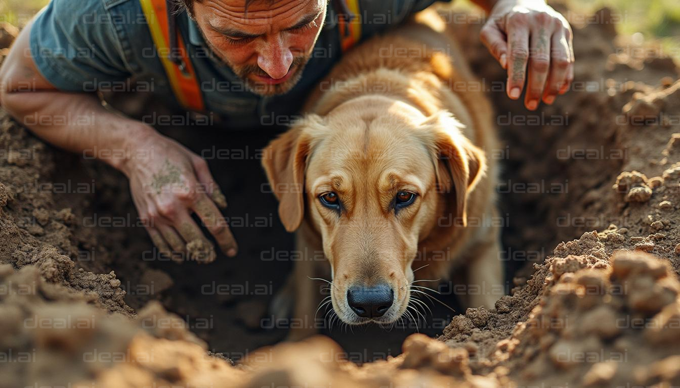 Rescue Dog Team at Work