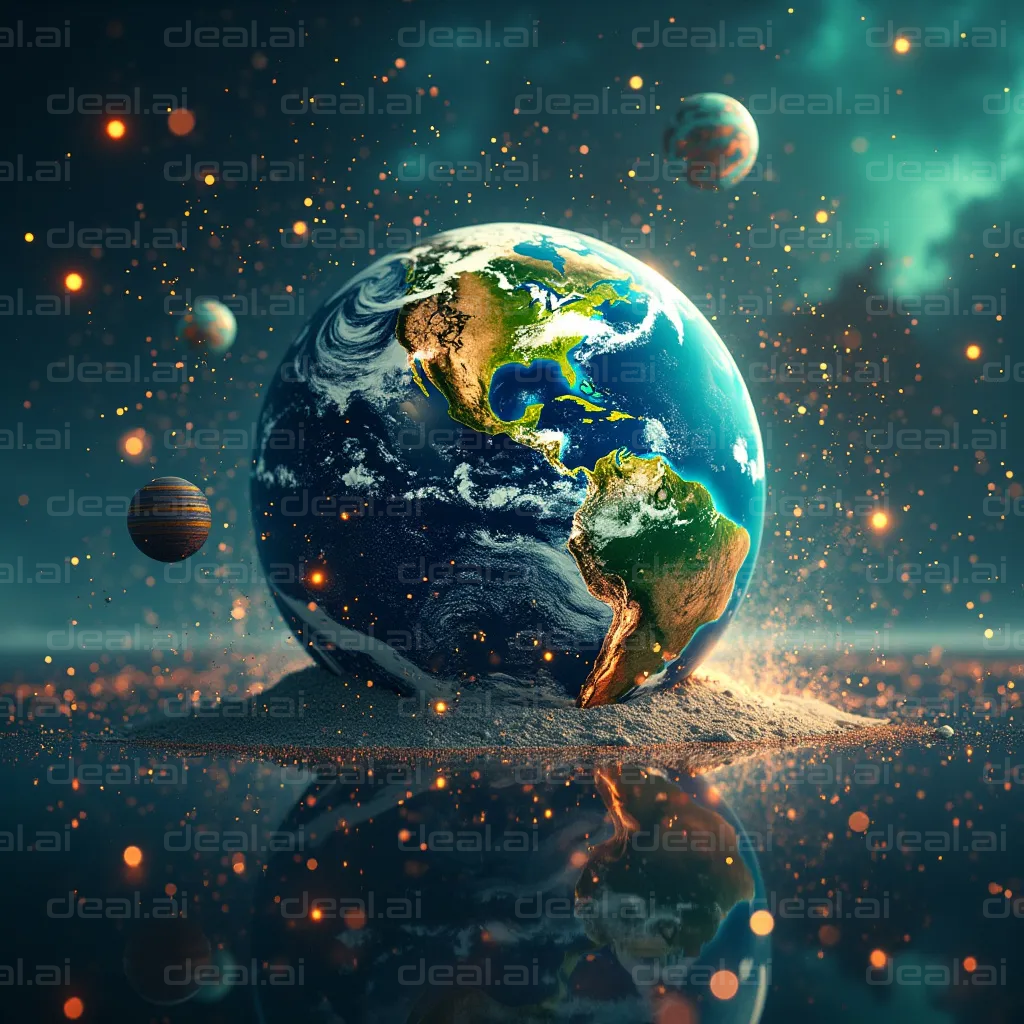 "Earth in a Cosmic Glow"