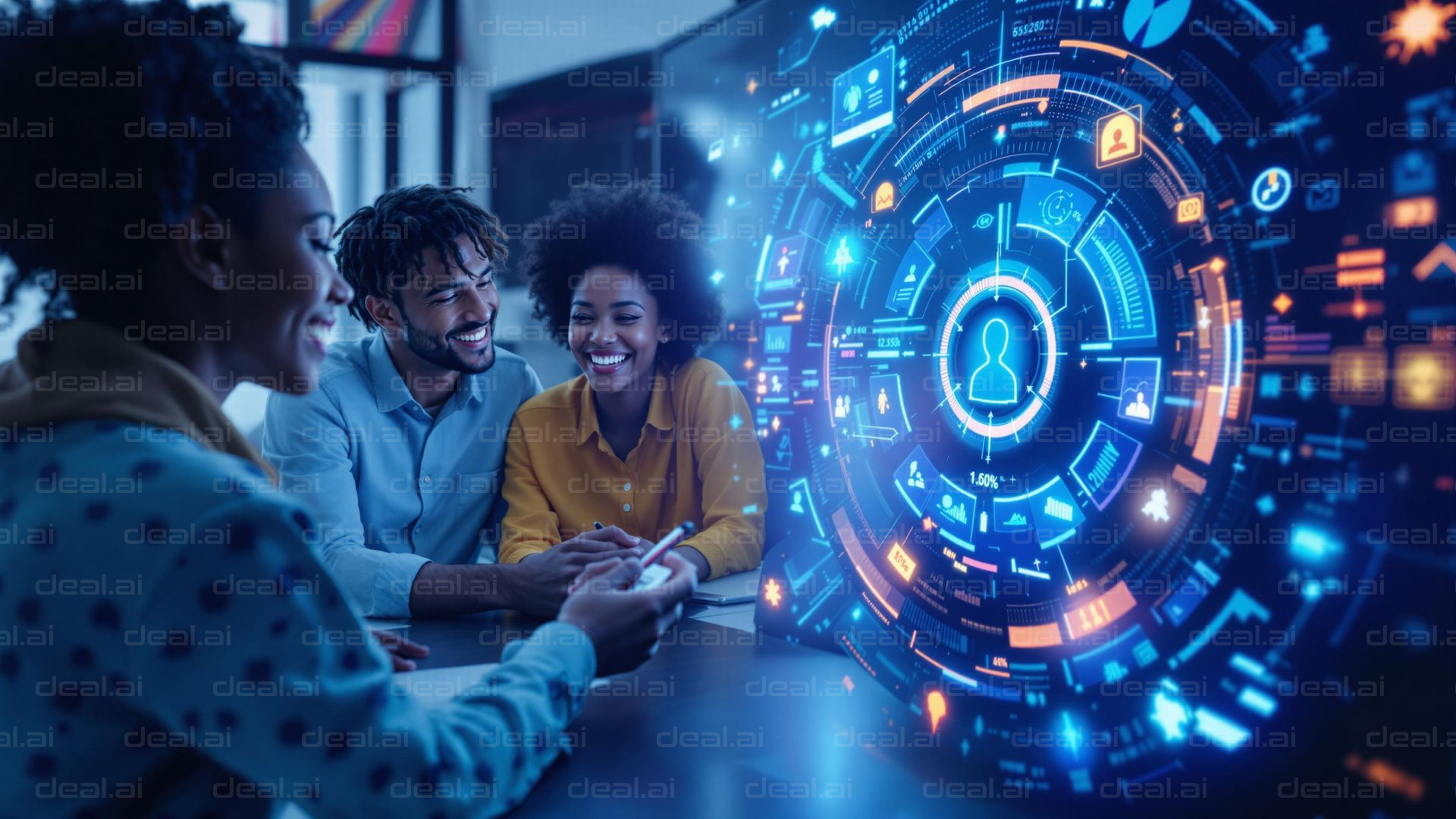 Team Collaboration on Futuristic Tech
