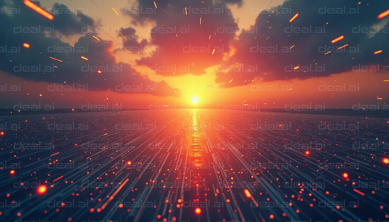 "Sunset Over Digital Horizon"