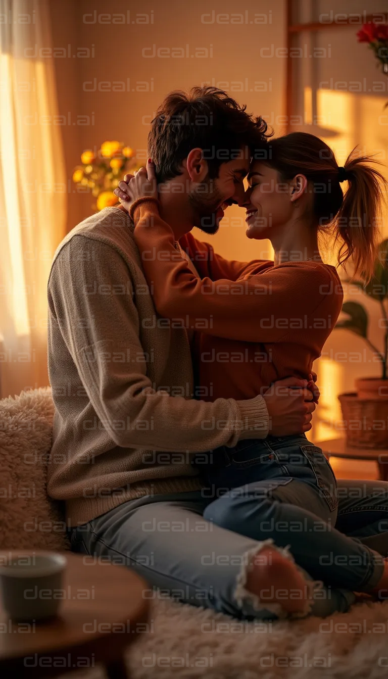 "Cozy Evening in Each Other's Arms"