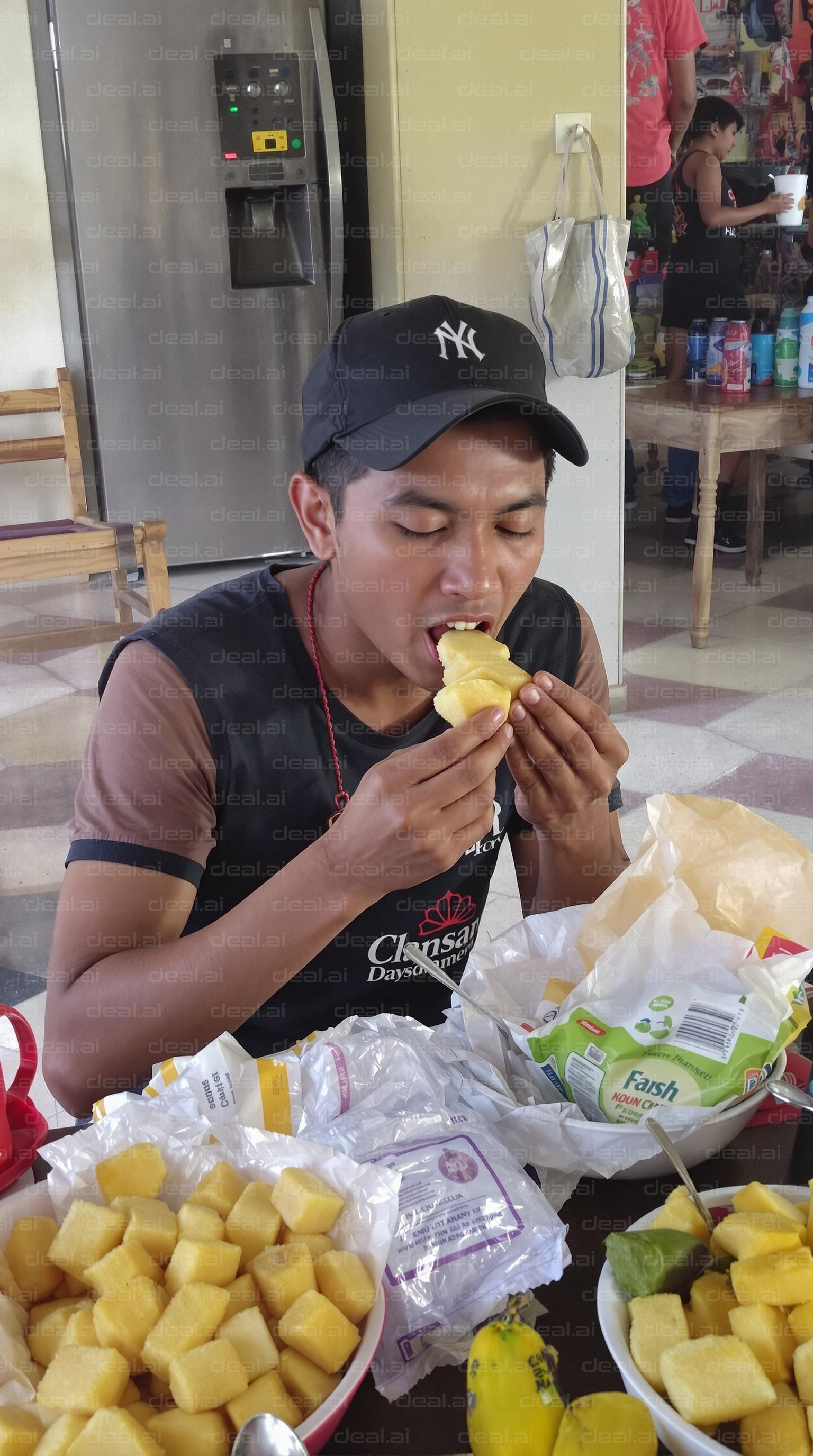 Enjoying Fresh Pineapple Delight