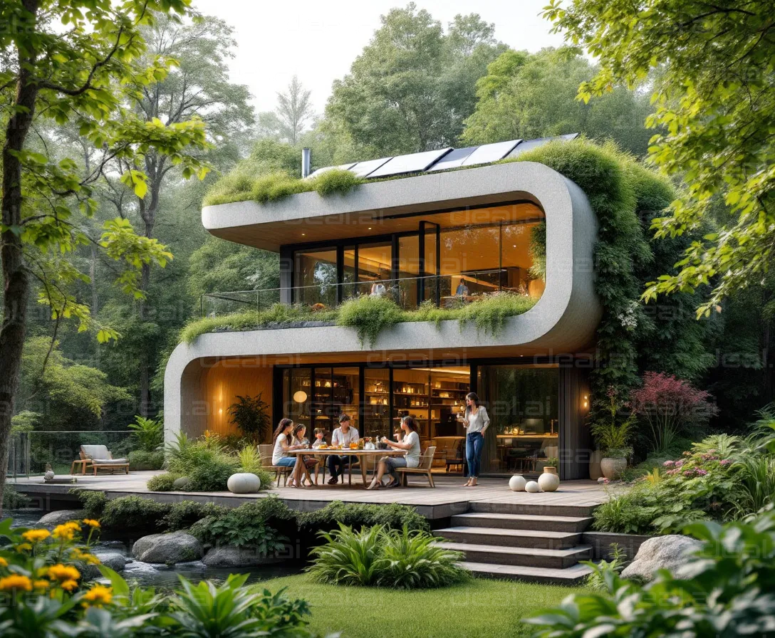 Futuristic Forest Retreat