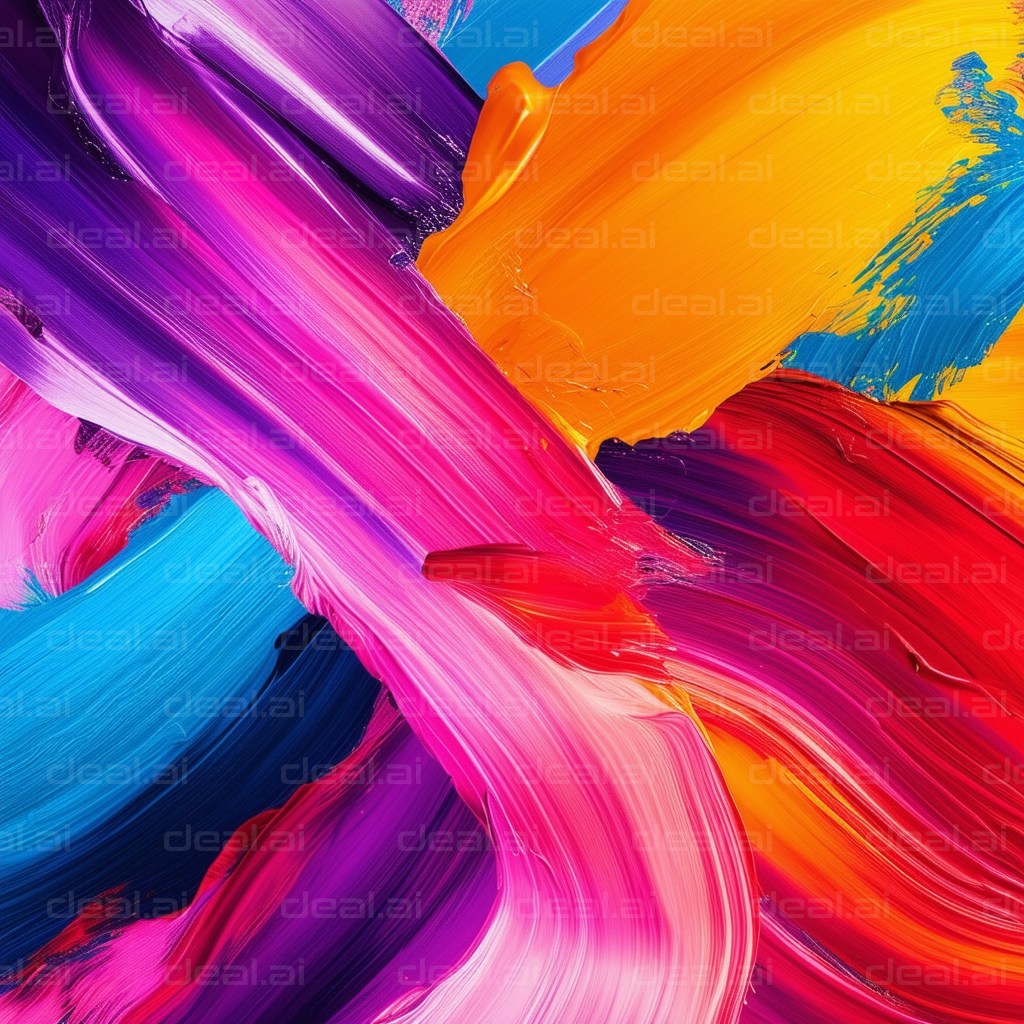 "Vibrant Abstract Brush Strokes"