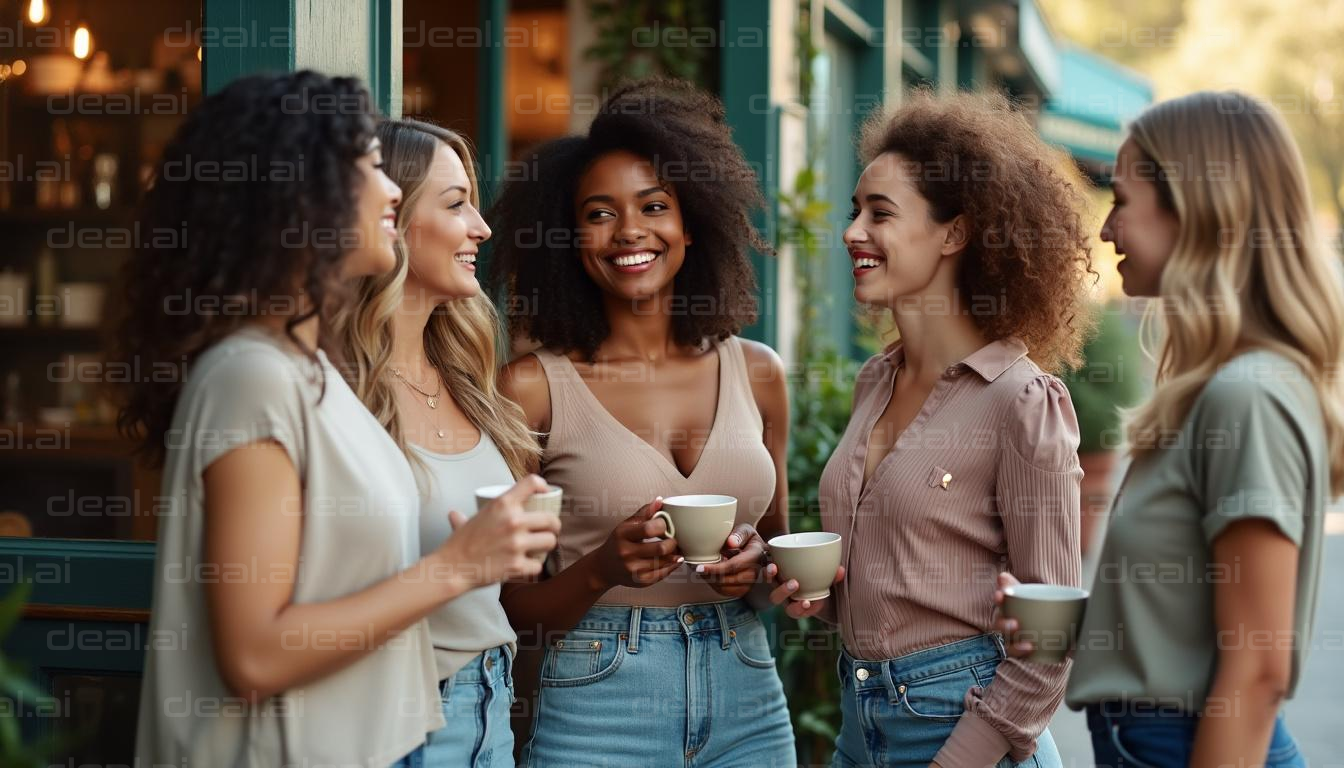 Friends Enjoying Coffee Together