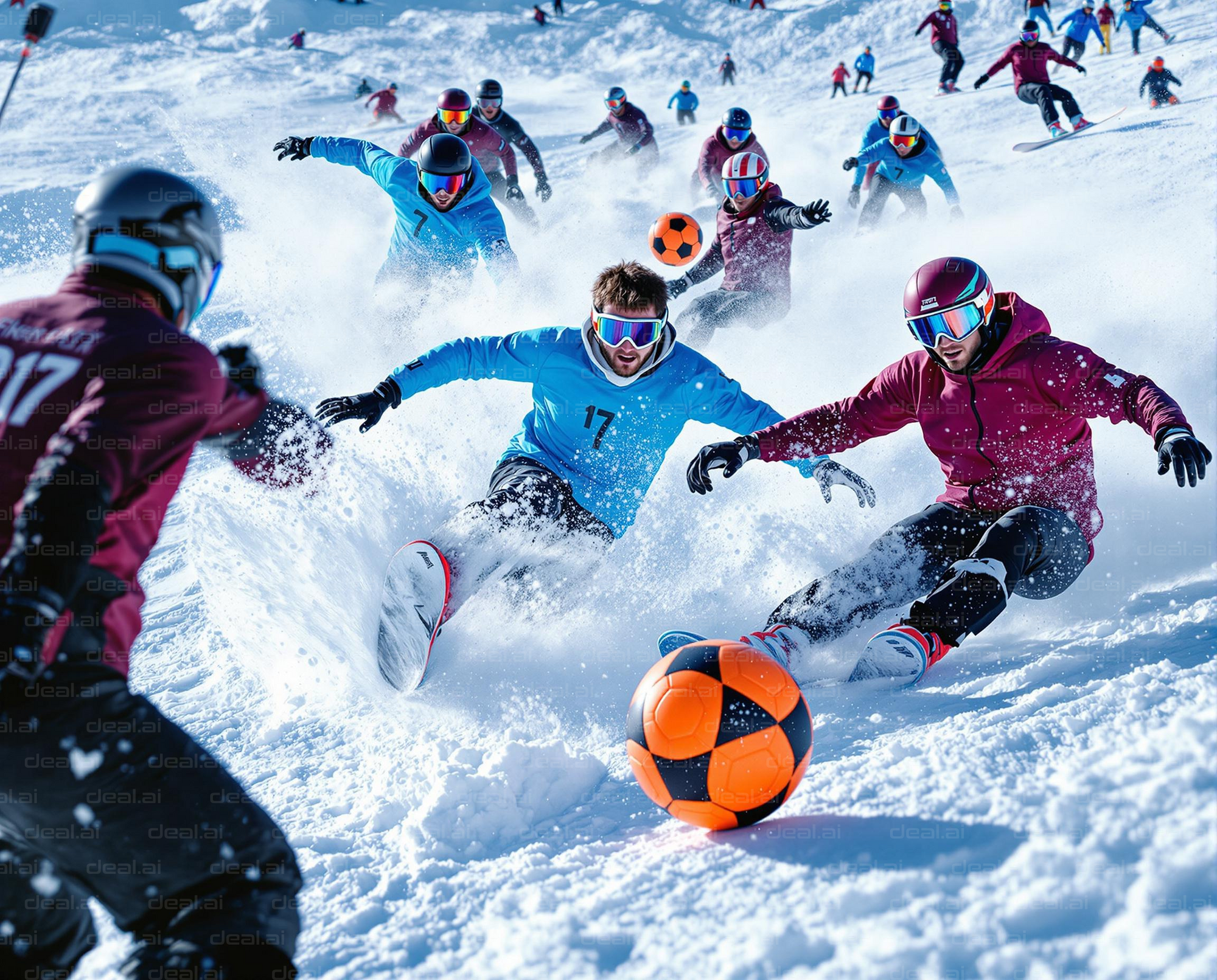 Snow Soccer Showdown on the Slopes