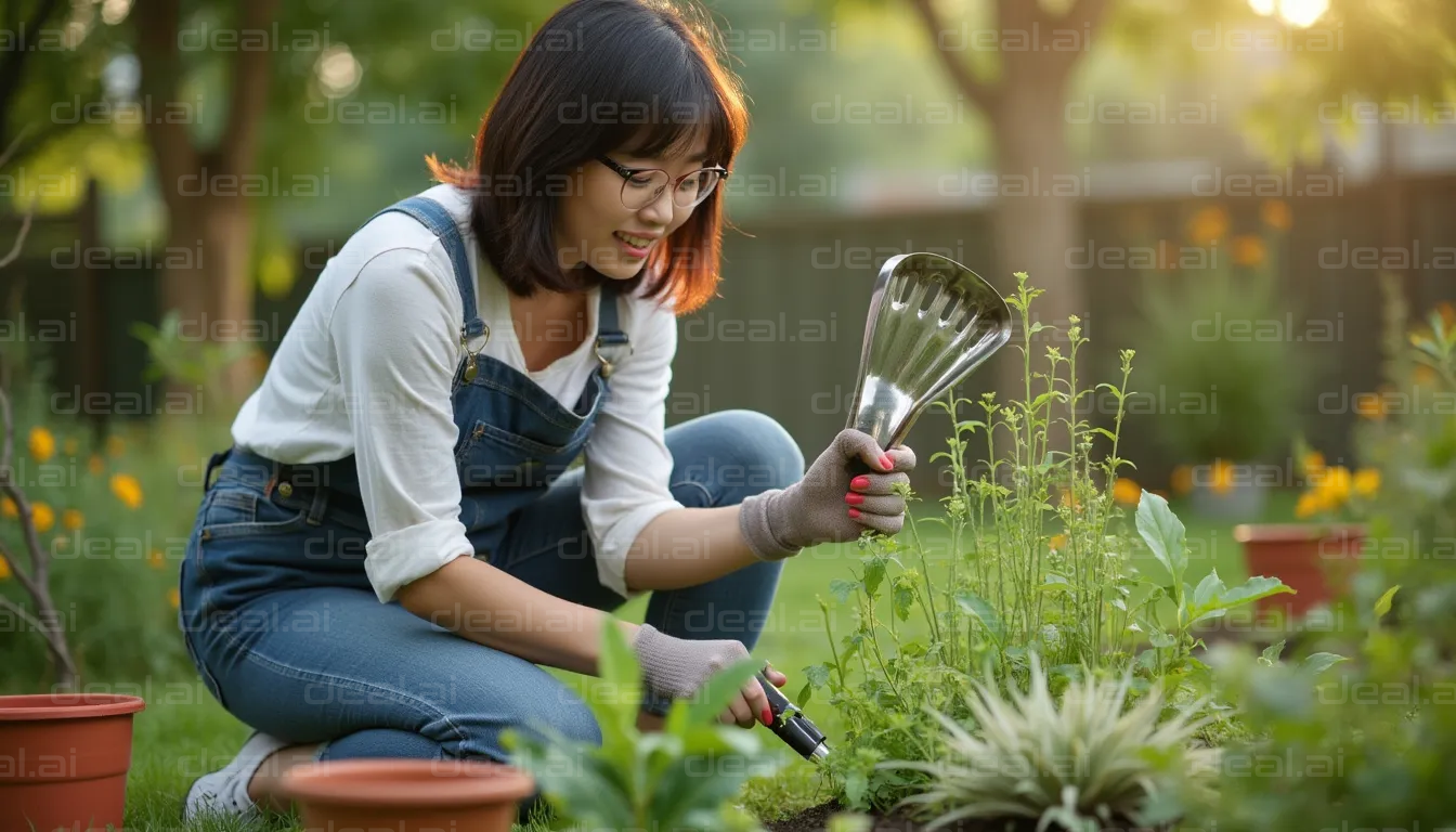 Enjoying a Sunny Day in the Garden