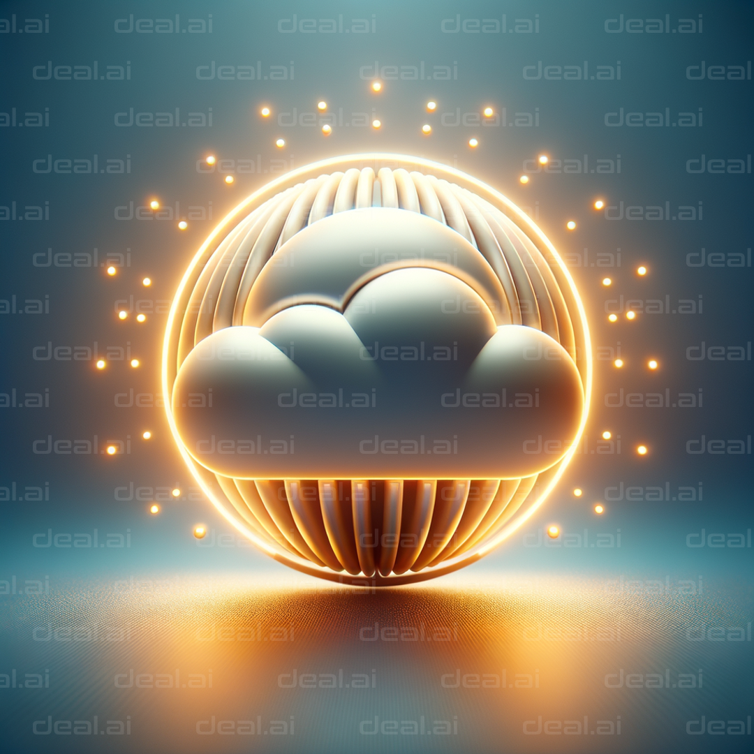 "Futuristic Cloud Computing Concept"