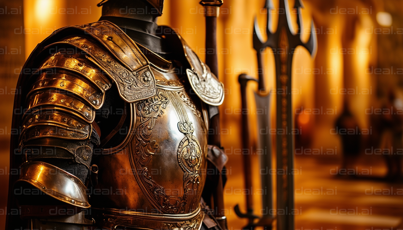 Ornate Medieval Armor Display