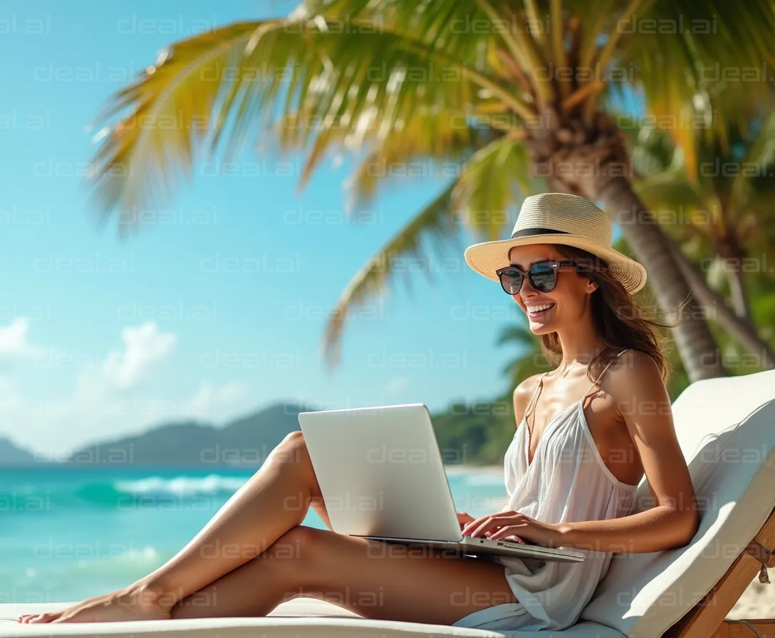 "Work from Paradise: Beach Laptop Life"