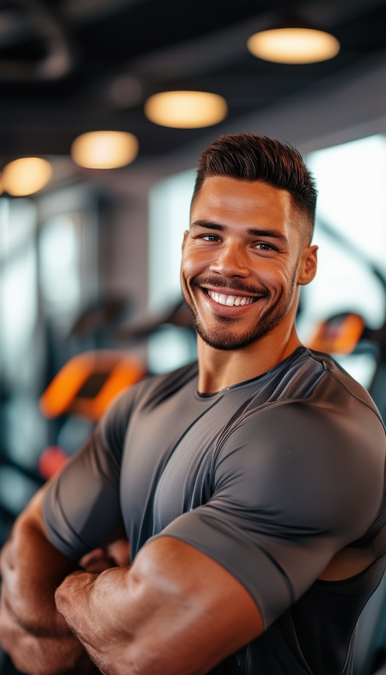 Fit and Smiling at the Gym