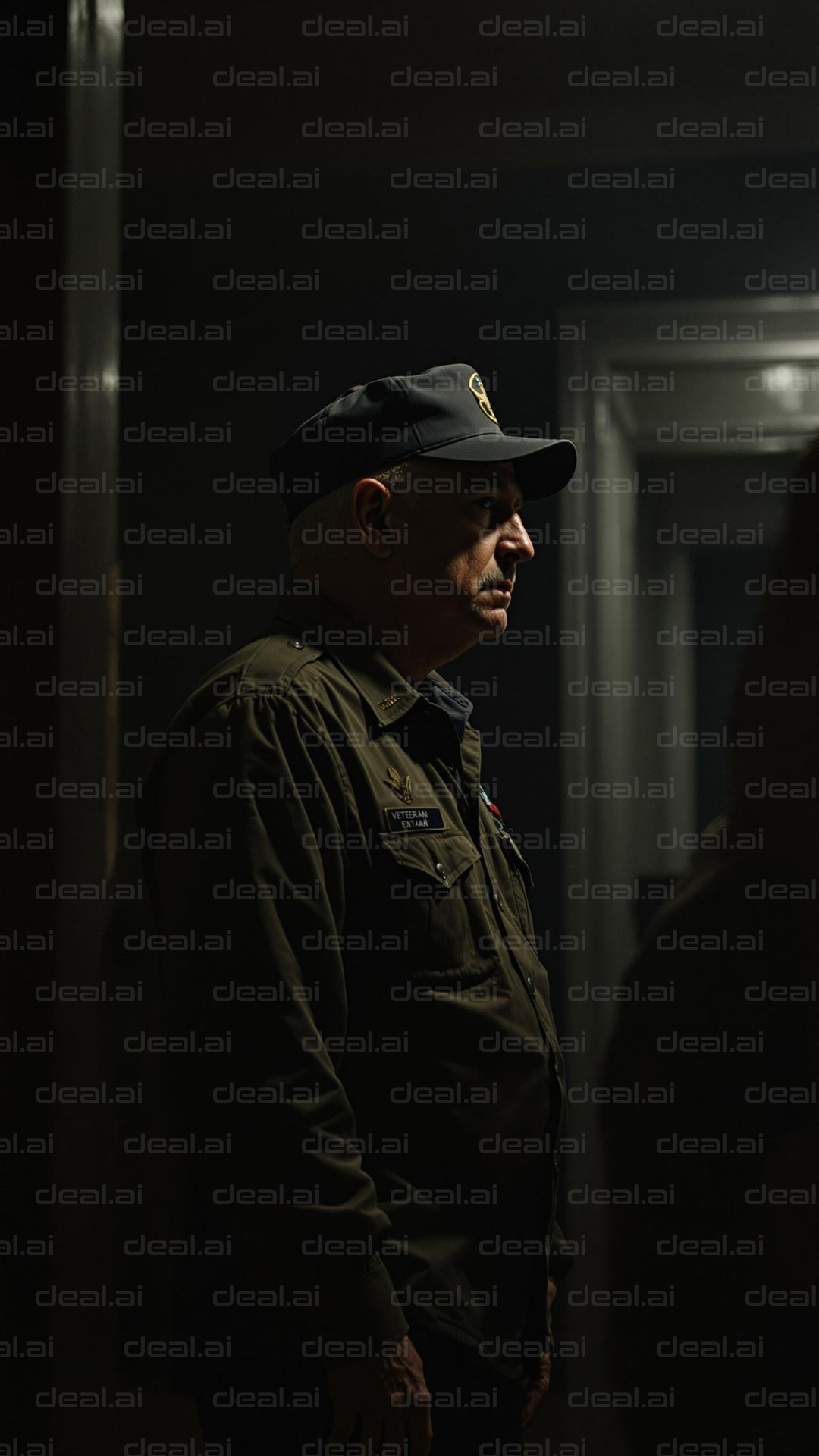 Veteran in Thoughtful Profile