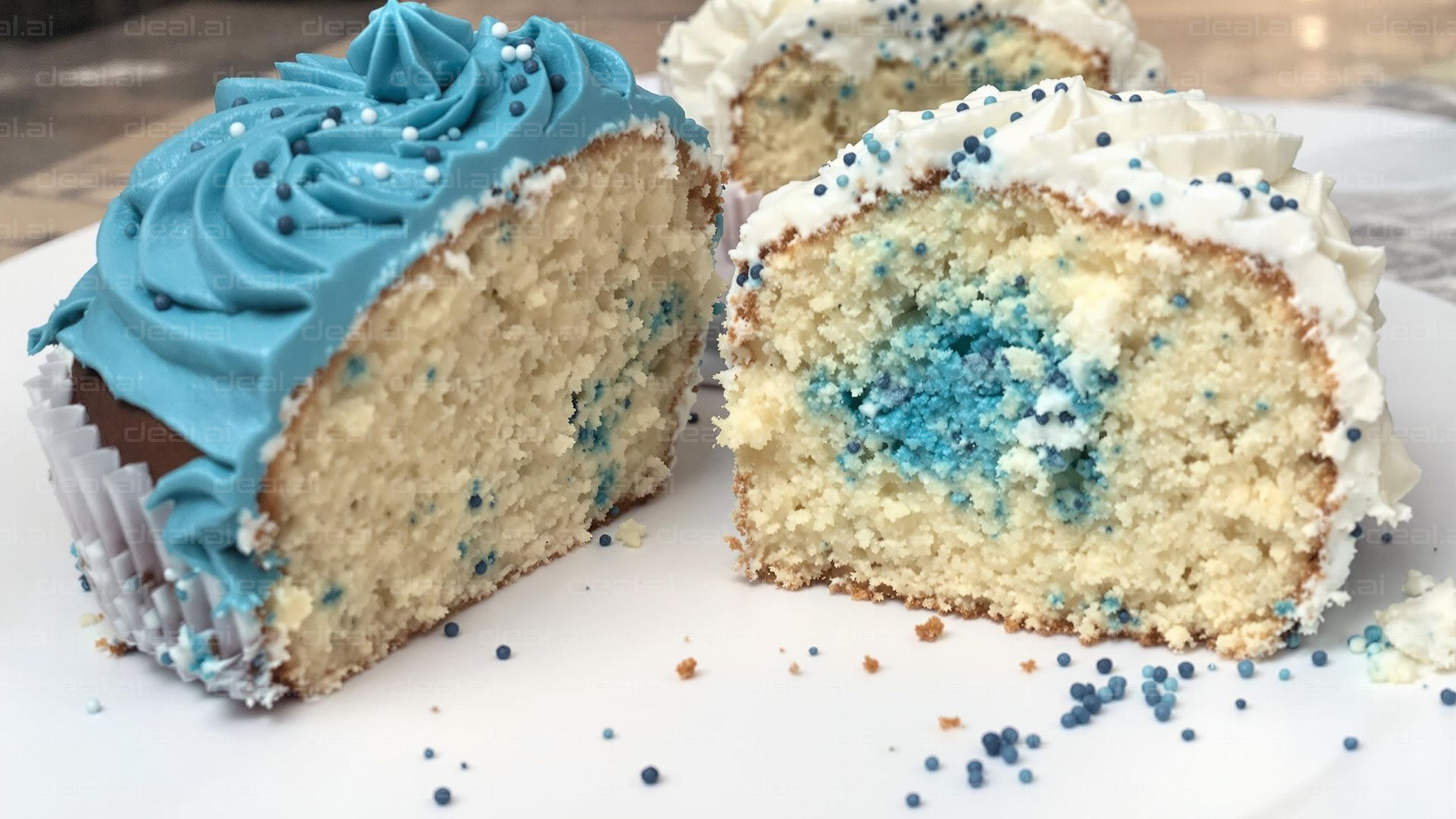"Blue Frosted Cupcake Delight"