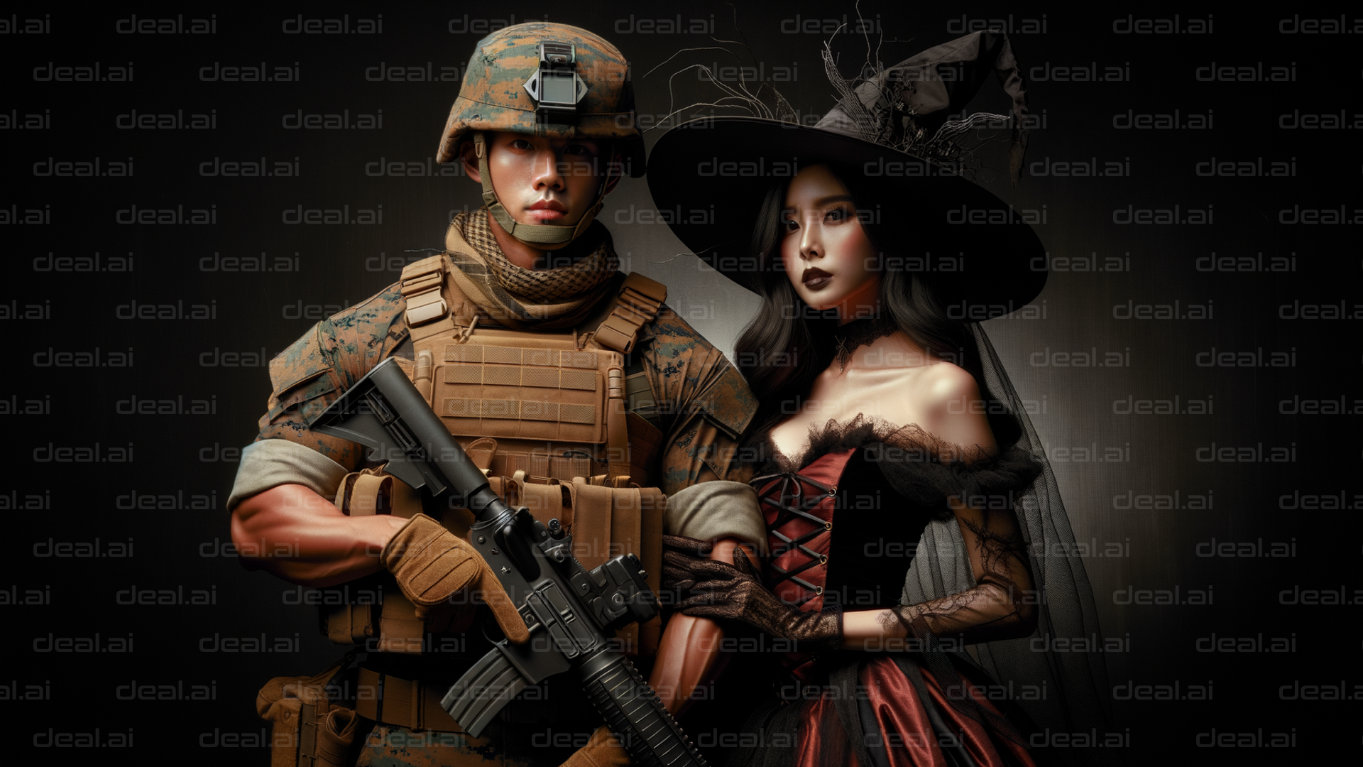 "Soldier and Witch: Unlikely Duo"