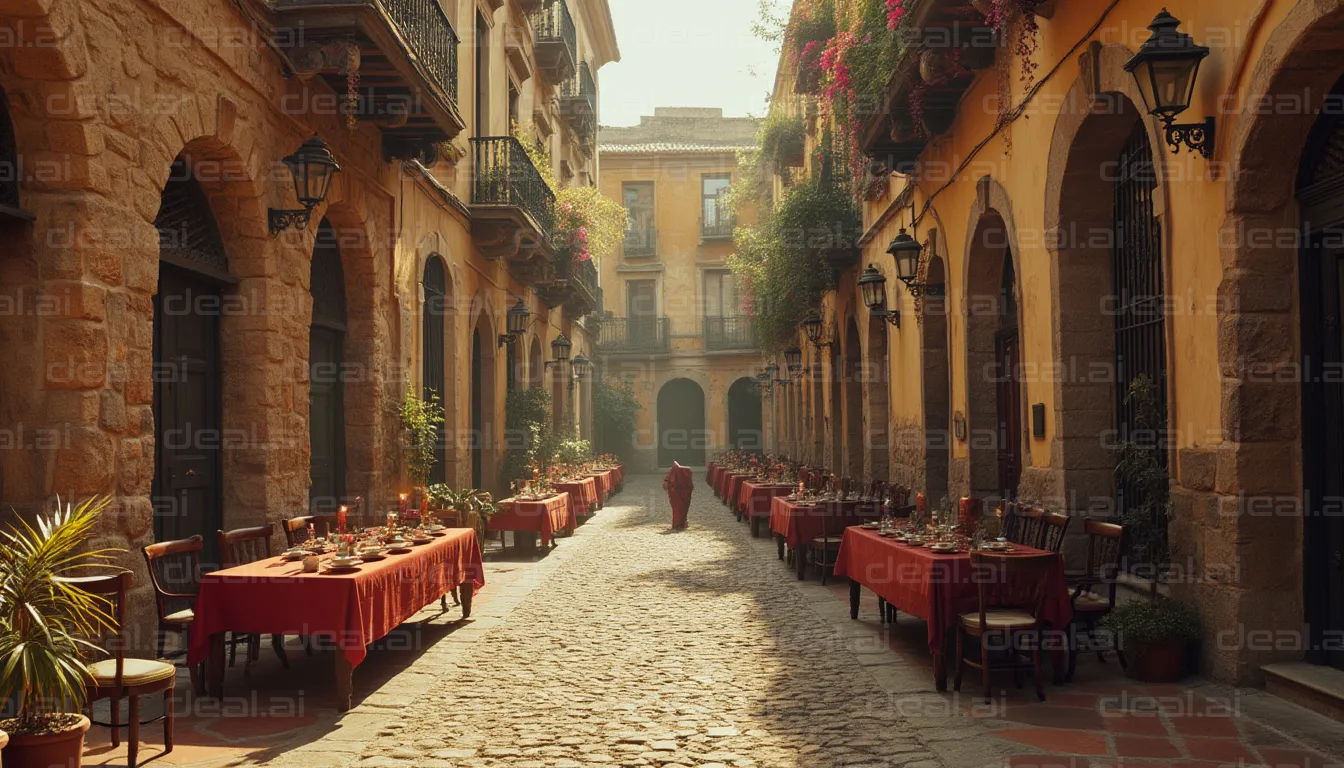 Charming Outdoor Dining Alleyway