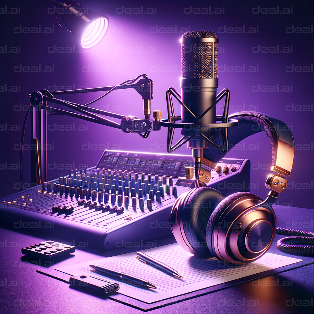 "Podcast Setup in Purple Studio"