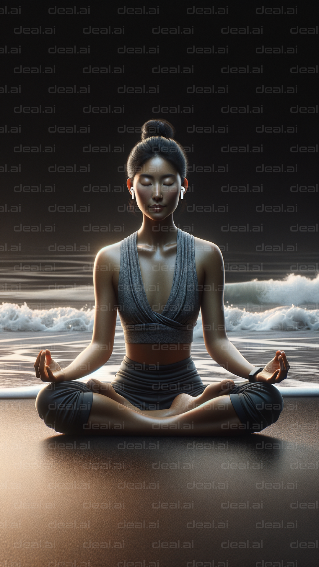 "Peaceful Meditation by the Ocean"