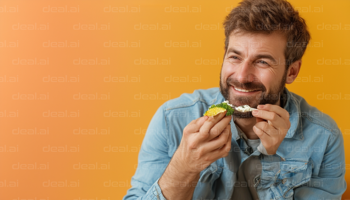 Enjoying a Tasty Snack