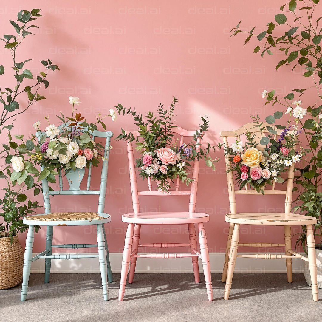 Chairs Adorned with Floral Elegance