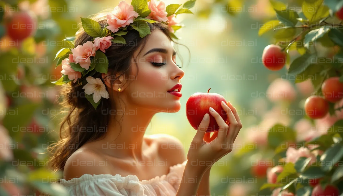 "Enchanted Apple Orchard Moment"