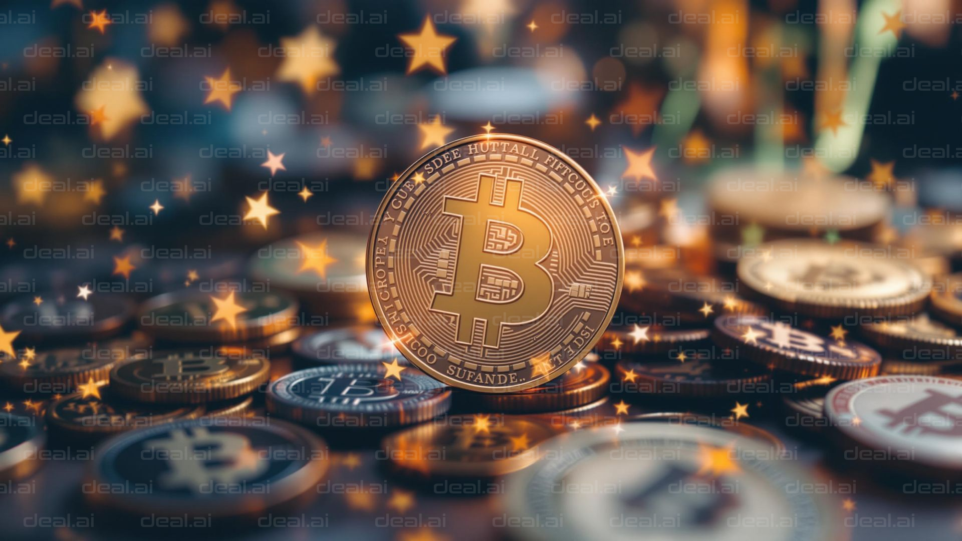 "Bitcoin Magic and Stars"